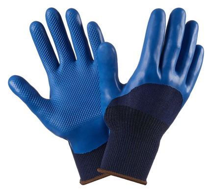 Перчатки нейлоновые синие с текстур. латексным покрытием3/4 GWARD Rocks Plus, р-р 10 (XL)